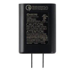 Kyocera Single USB AC Adapter Wall Charger Qualcomm QC 2.0 - Black (SCP-49ADT)