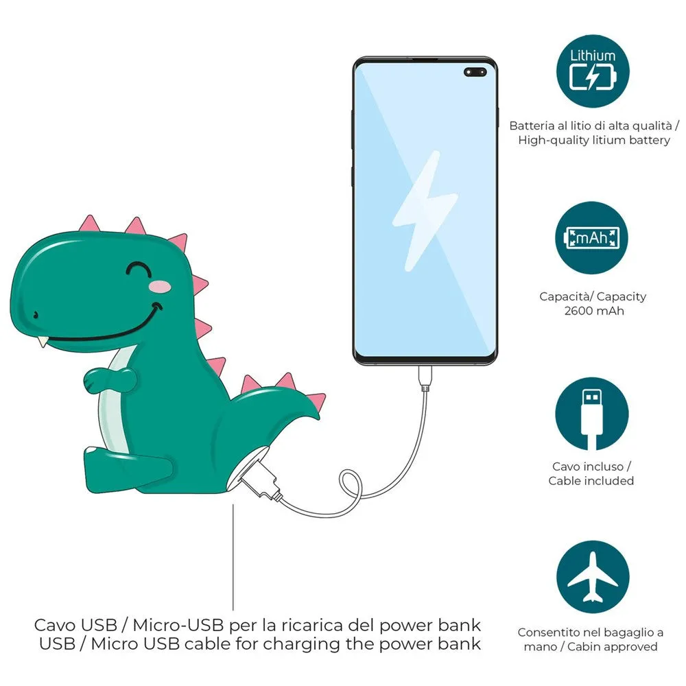 Legami: My Super Power Dinosaur Power Bank