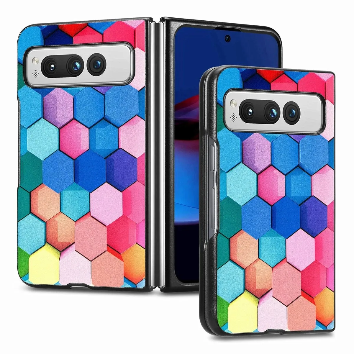 Lene Multi-Coloured Painted Leather Case for Google Pixel Fold