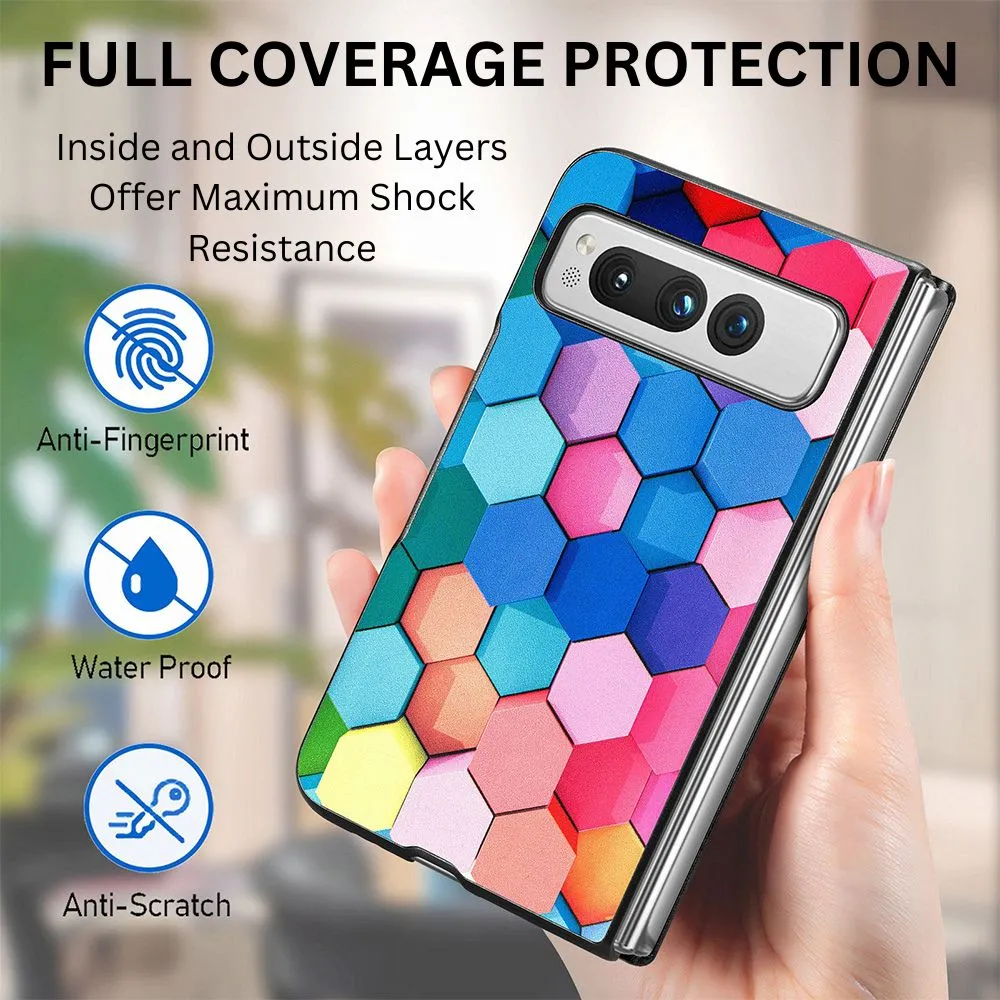 Lene Multi-Coloured Painted Leather Case for Google Pixel Fold