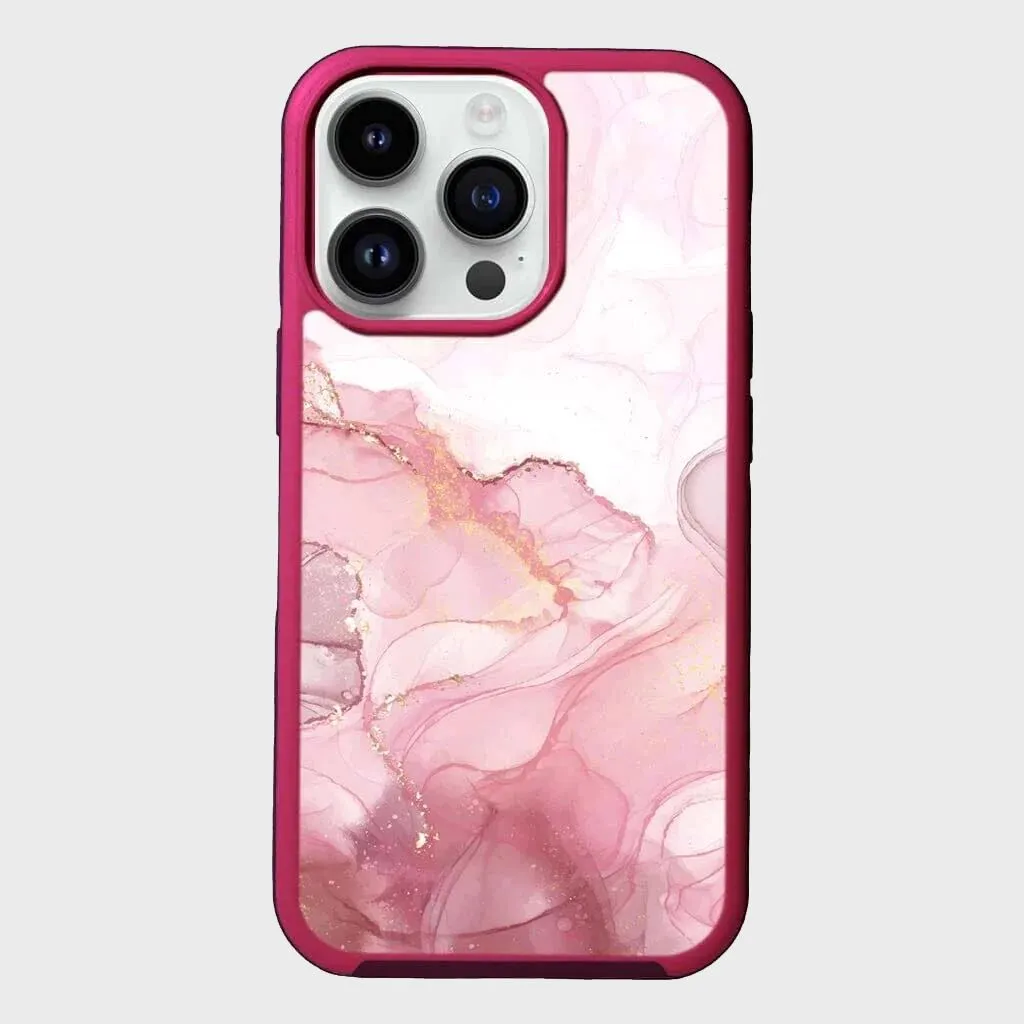 MagSafe iPhone 14 Pro Pink Marble Case