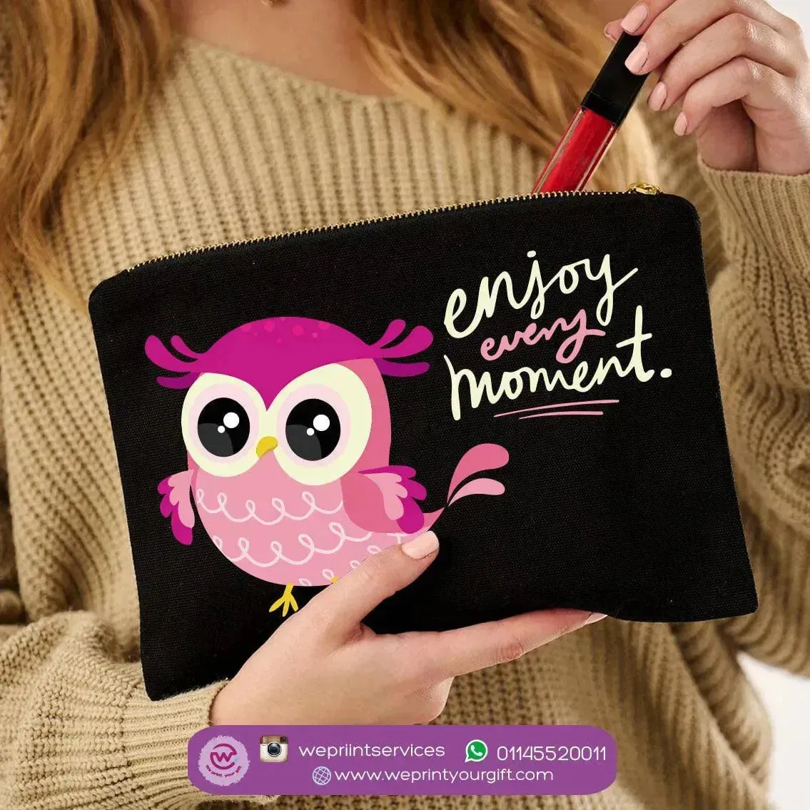 Makeup & Pencil Case- Owl-B