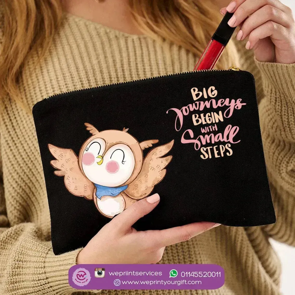 Makeup & Pencil Case- Owl-B