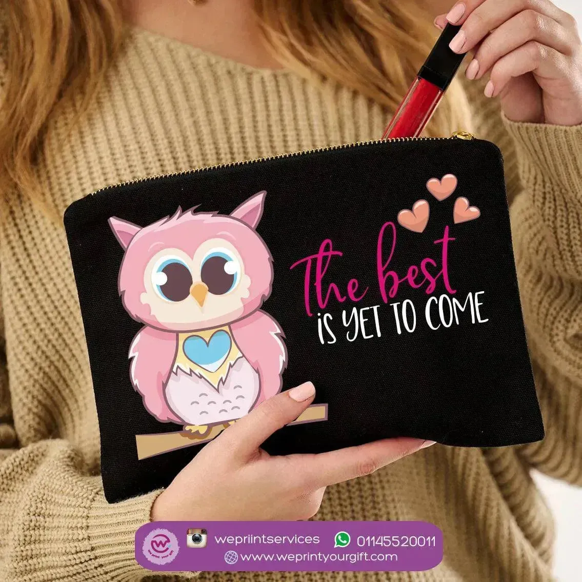 Makeup & Pencil Case- Owl-B