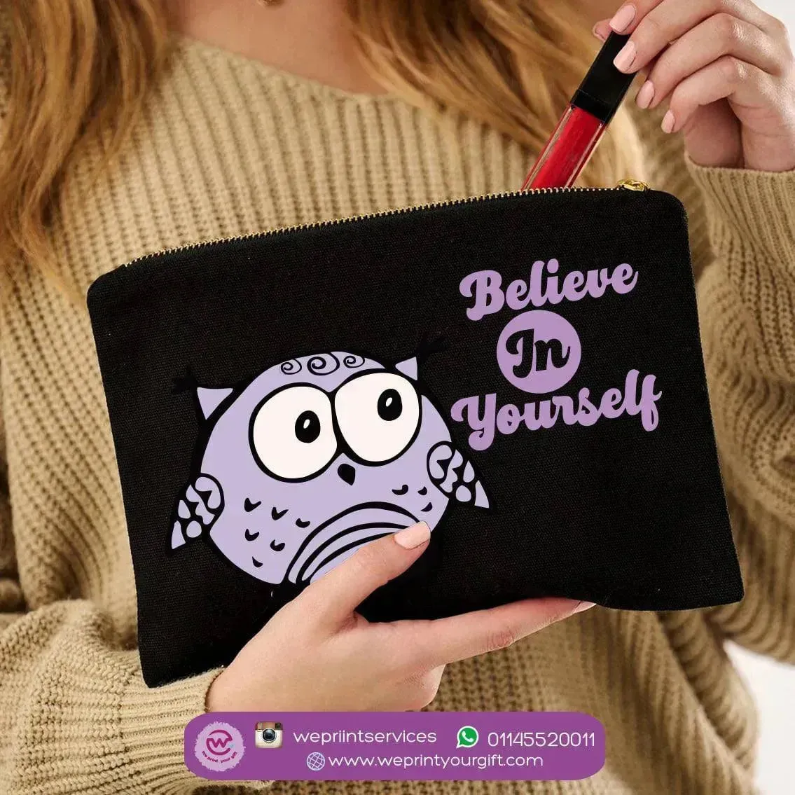 Makeup & Pencil Case- Owl-B