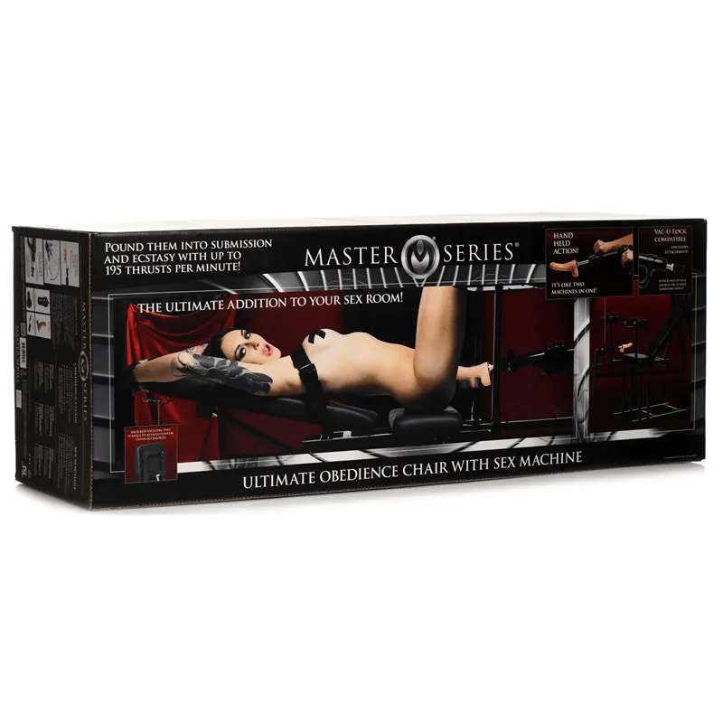 Master Series Ultimate Obedience Chair With Sex Machine