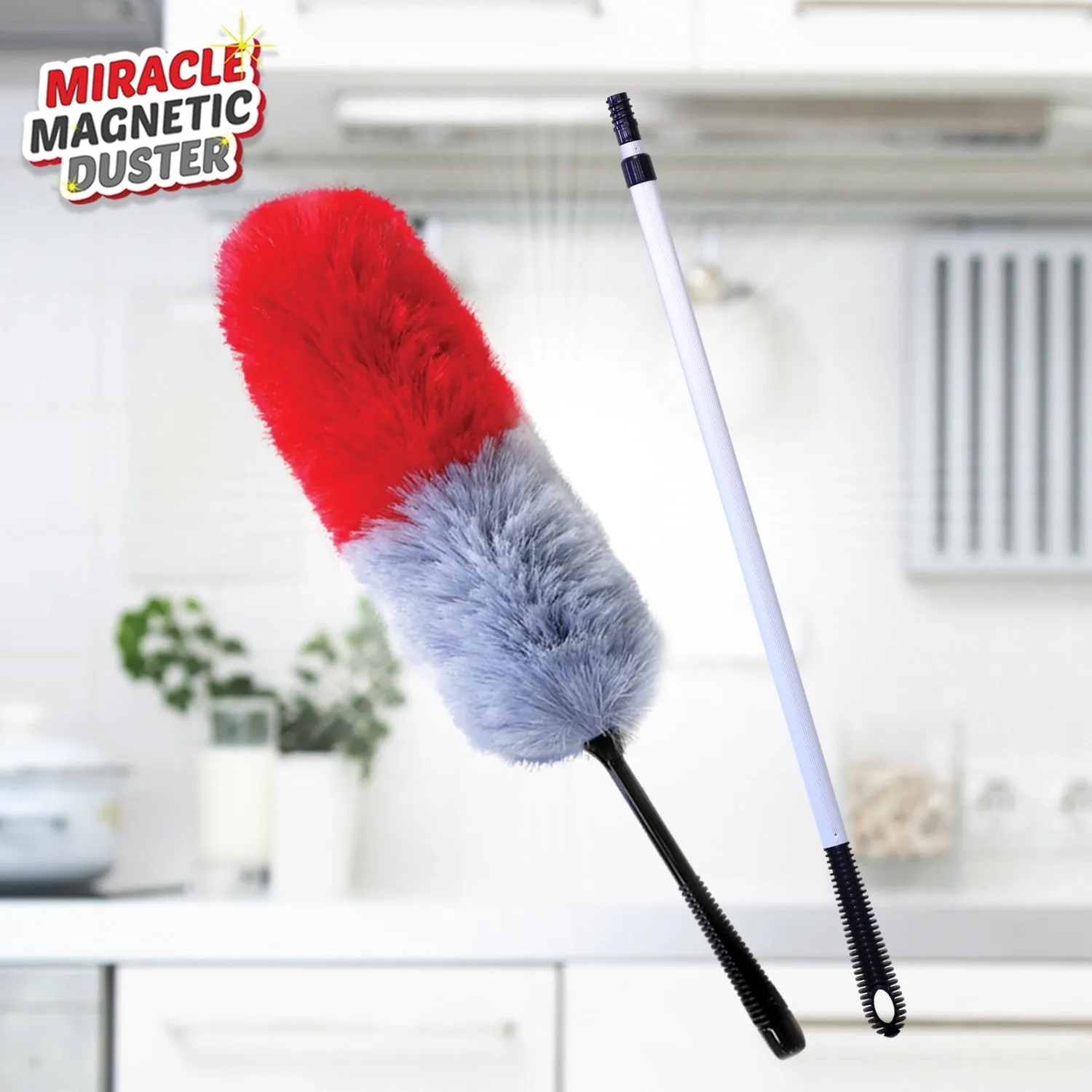 Miracle Magnetic Duster® TV Offer With 2x BONUS Extension Poles   Window Cleaning Kit