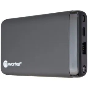 mWorks! mPower! Portable 10,000mAh USB and USB-C Power Bank - Black