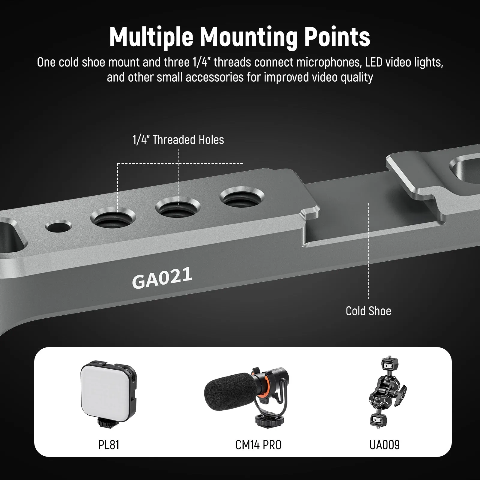 NEEWER GA021 360° Rotatable NATO Monitor Mount for RS/Ronin Gimbal