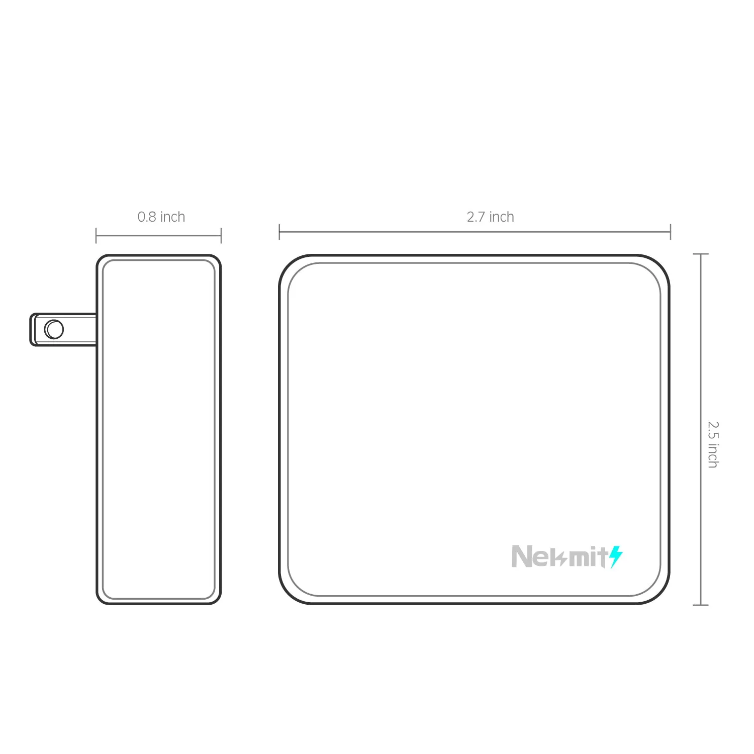 Nekmit 42W 4-Port USB-C Fast Wall Charger