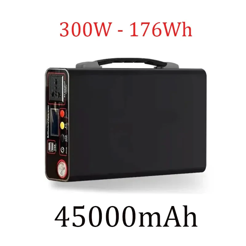 New Outdoor Camping Portable 220V 300W Power Bank 90Ah LED Display Home Emergency Camping Power System Charging Generator Backup