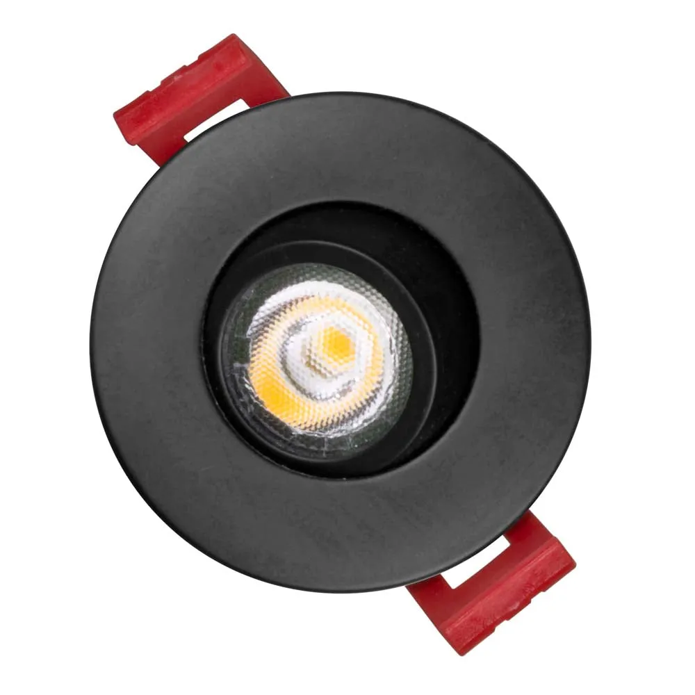 NICOR 2-inch LED Gimbal Recessed Downlight in Black, 2700K