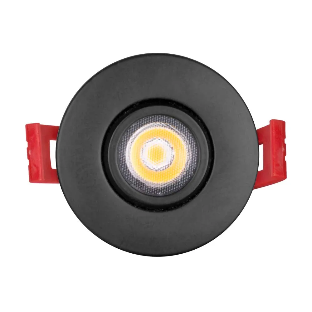 NICOR 2-inch LED Gimbal Recessed Downlight in Black, 2700K