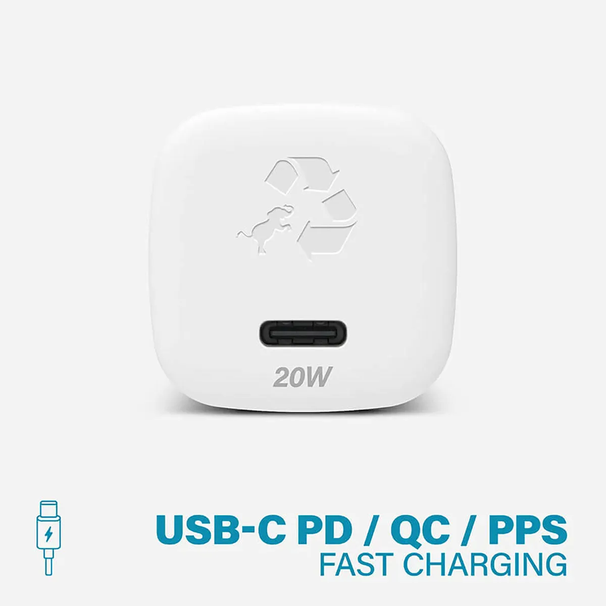 Nimble Wally Subnano Custom 20W Usb-C Wall Charger, White