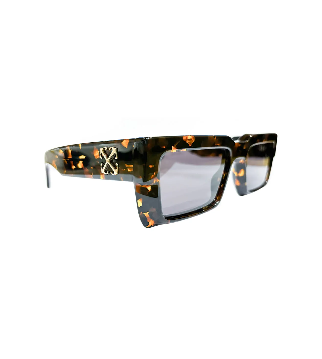 OFF White Moberly Men's Dark Grey Rectangular Sunglasses