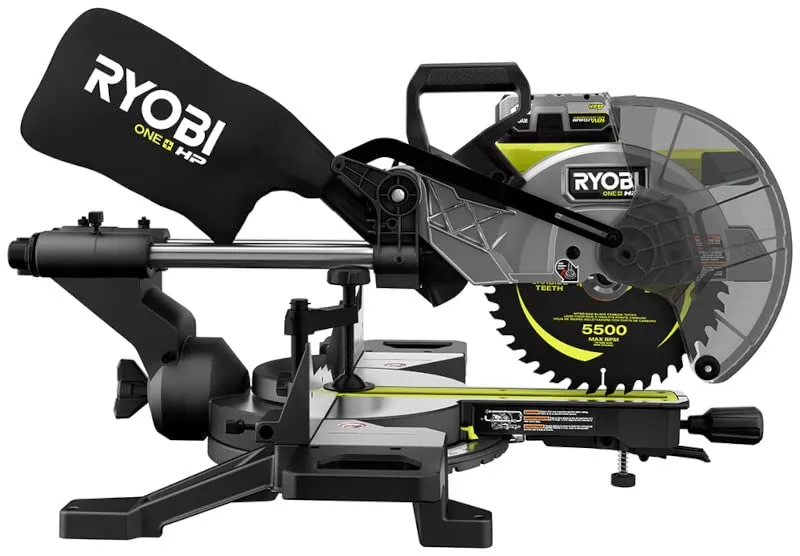 Open Box -  RYOBI 18V ONE  HP Brushless Cordless 10-inch Mitre Saw Kit with 4.0 HP Battery and Charger