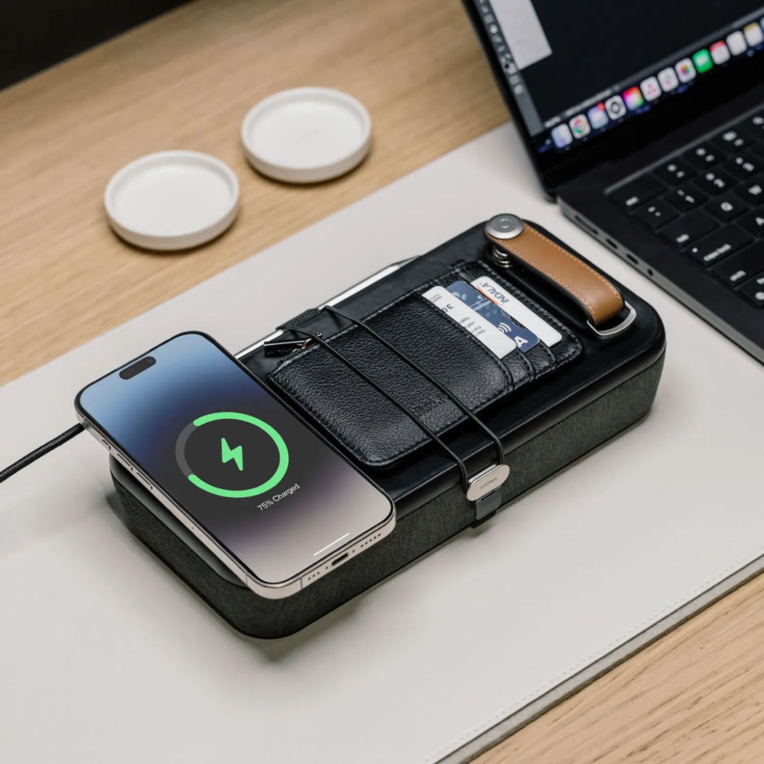 orbitkey | nest organiser   charger v2 | black