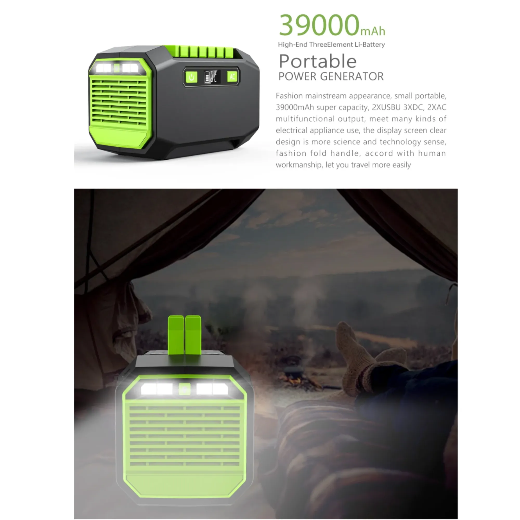 PA1 200W Portable Power Station - Emergency Solar Generator for Home, Outdoor, and Camp Use