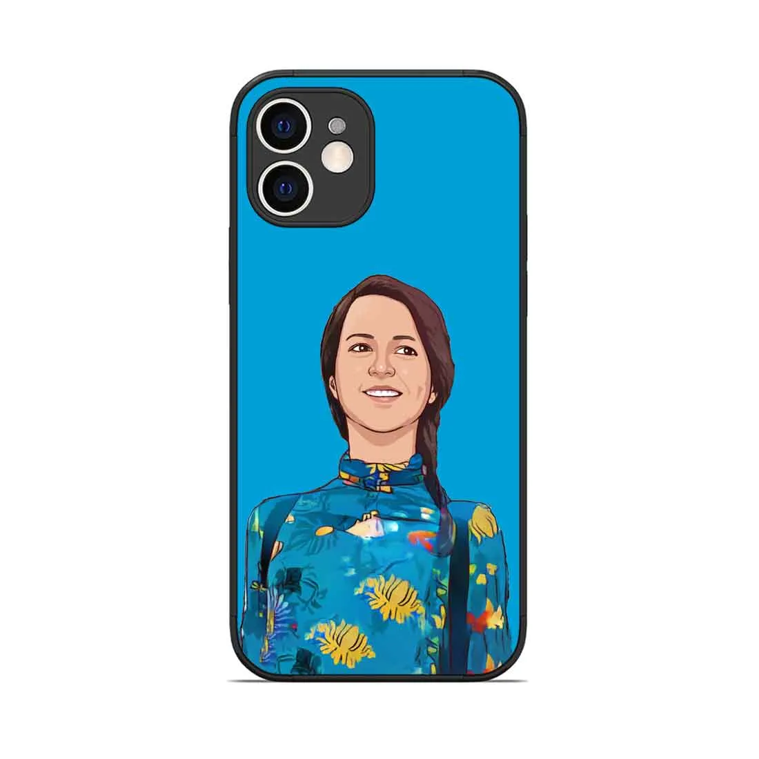 Personalized Cover iPhone 12 with Photo Blue Mobile Cover Back Case - Cartoonized From Image