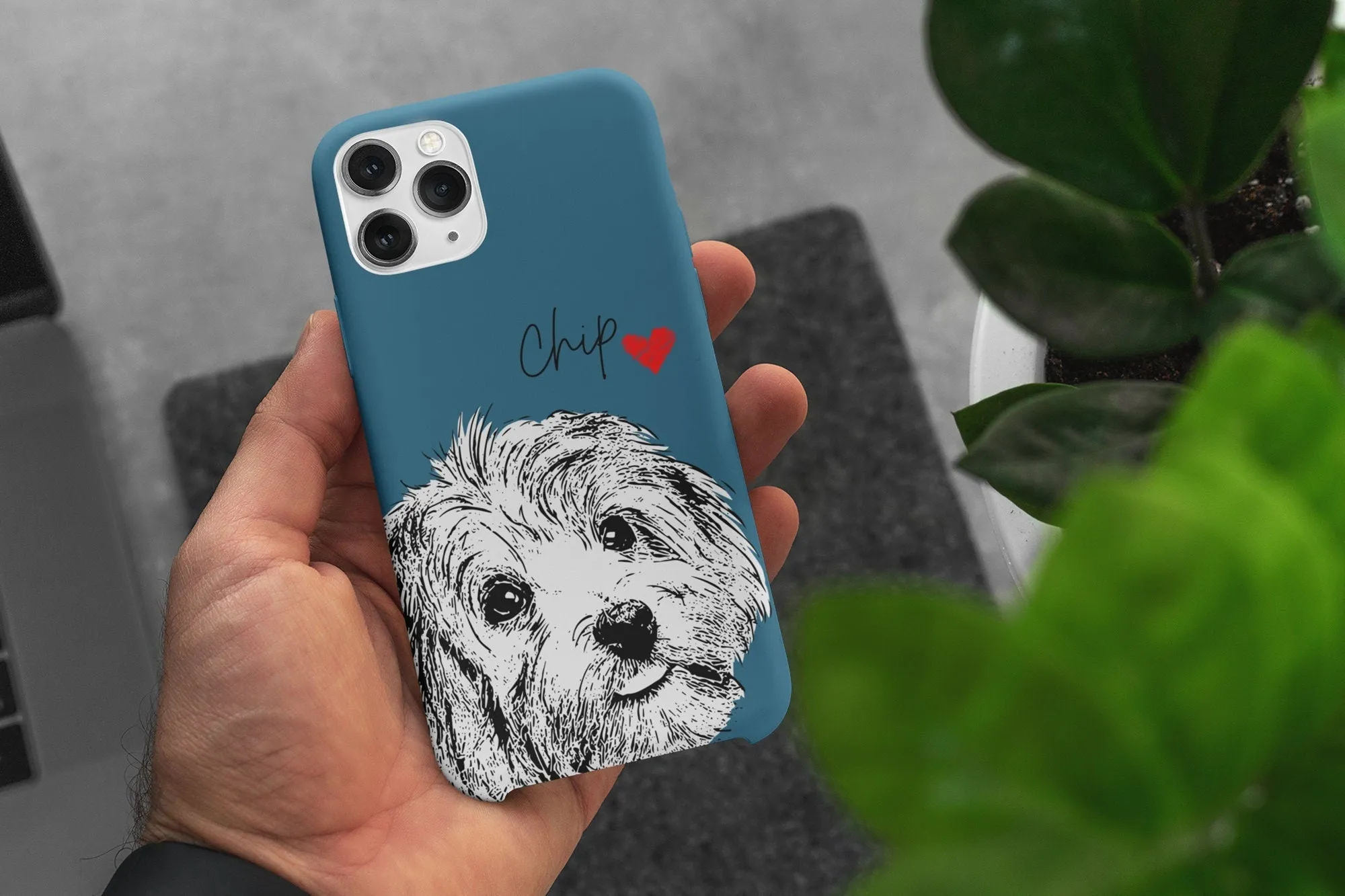 Pet phone case, custom dog phone case, dog portrait phone case, dog iphone 13 12 x xr 7 8 11 mini pro max, personalized pet phone case