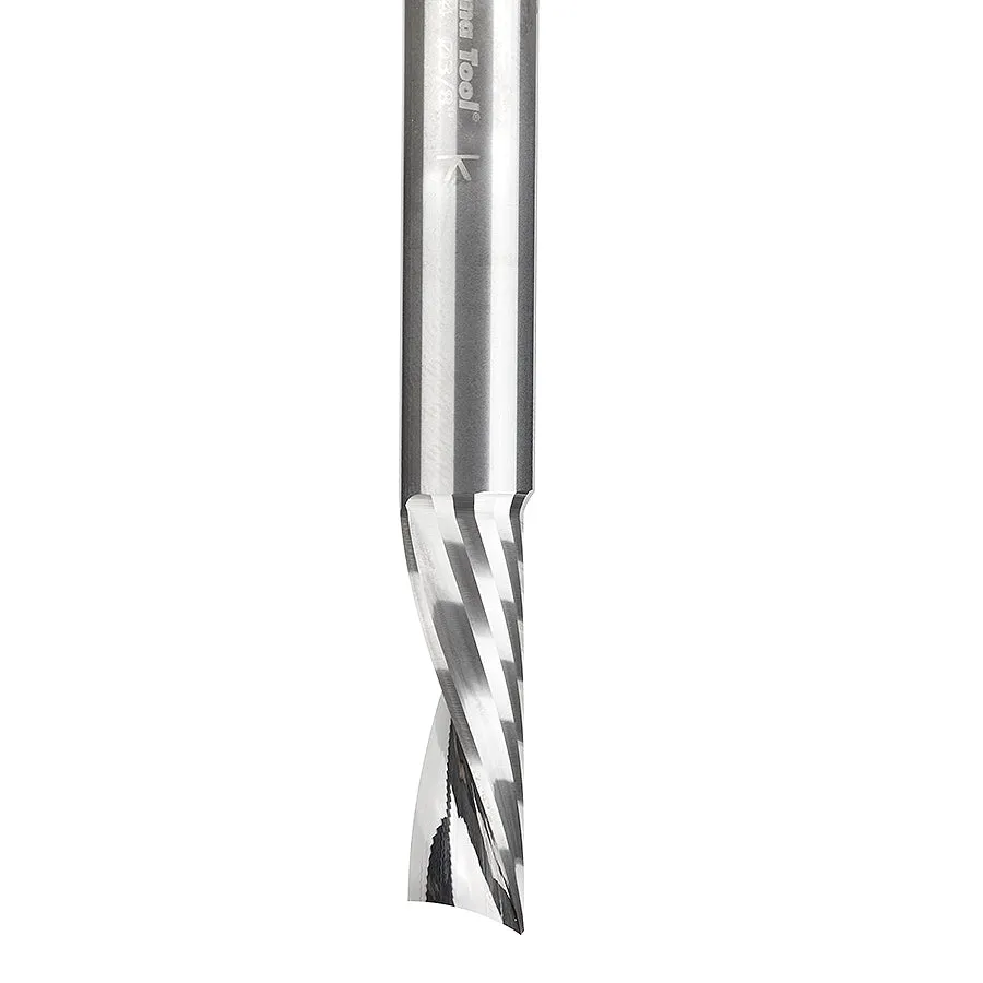 Plastic Cutting Spiral 'O' Flute Router Bit | 3⁄8 Dia x 1 1⁄8" x 3⁄8 Shank x 3" Long Down-Cut | 51514 | 738685515143