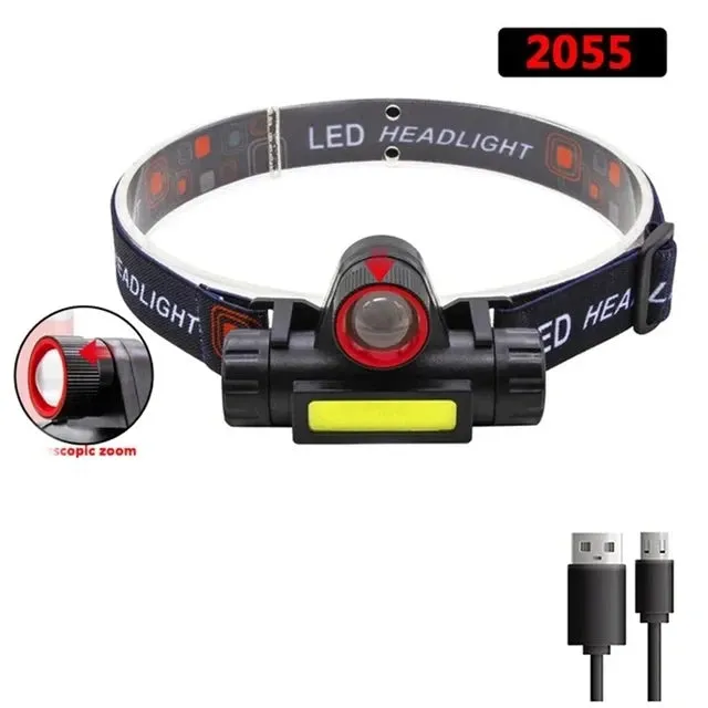 Portable Mini Flashlight Q5 COB Led Headlamp High Power Rechargeable Built-in Battery Outdoor Camping Fishing Headlight