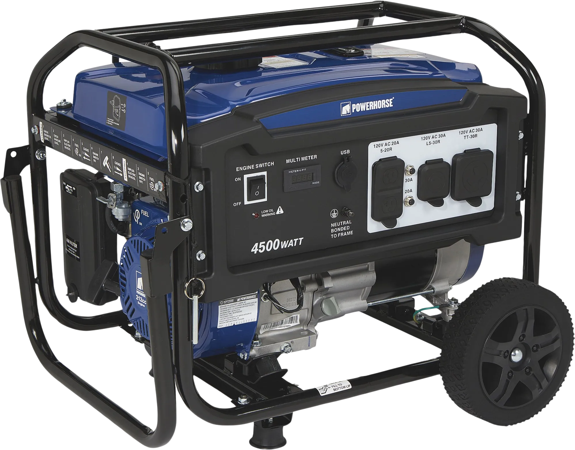 Powerhorse 102223 Generator 3600W/4500W DH212 Engine Gas New