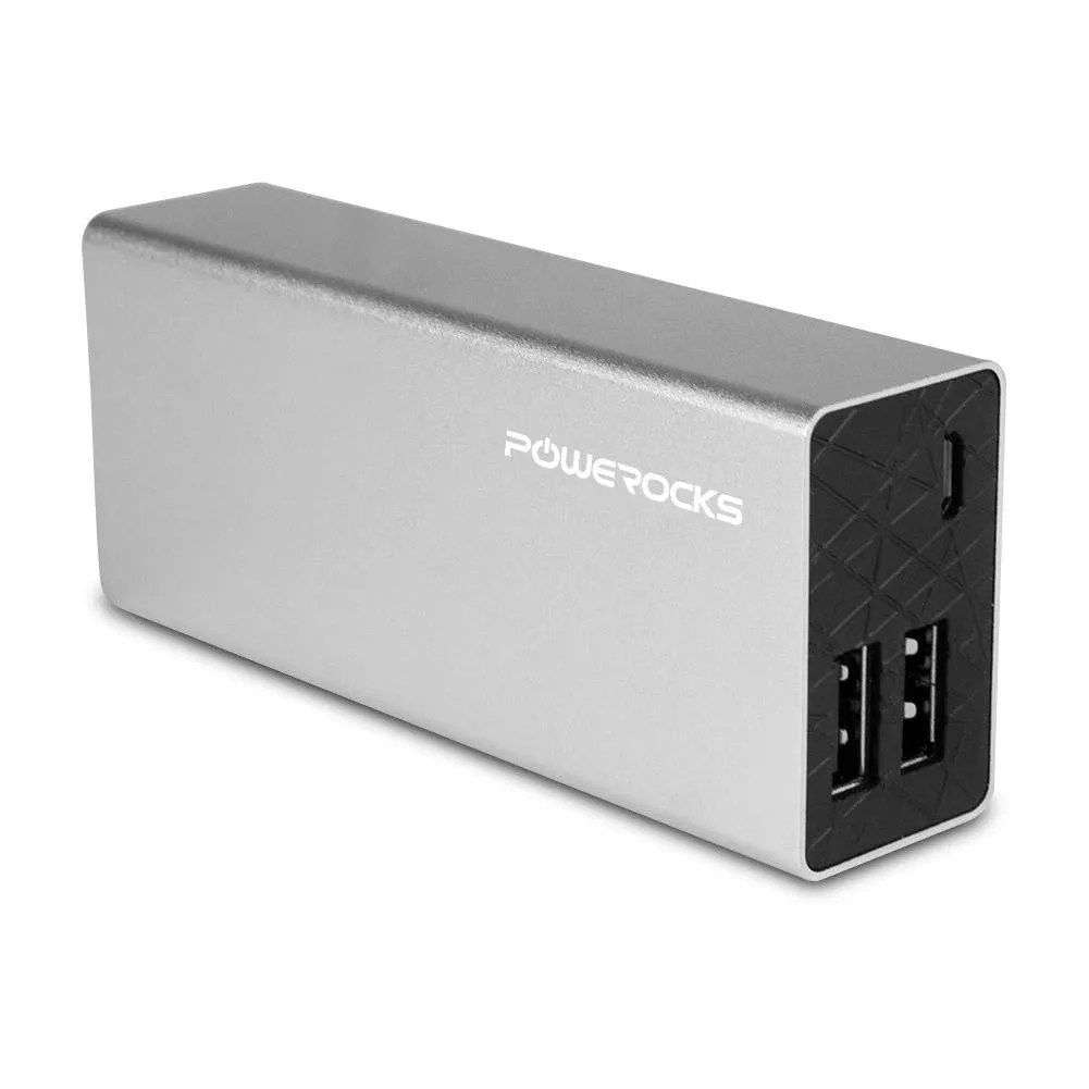 Powerocks Rose Stone Universal 6000mAh Extended Battery - Silver