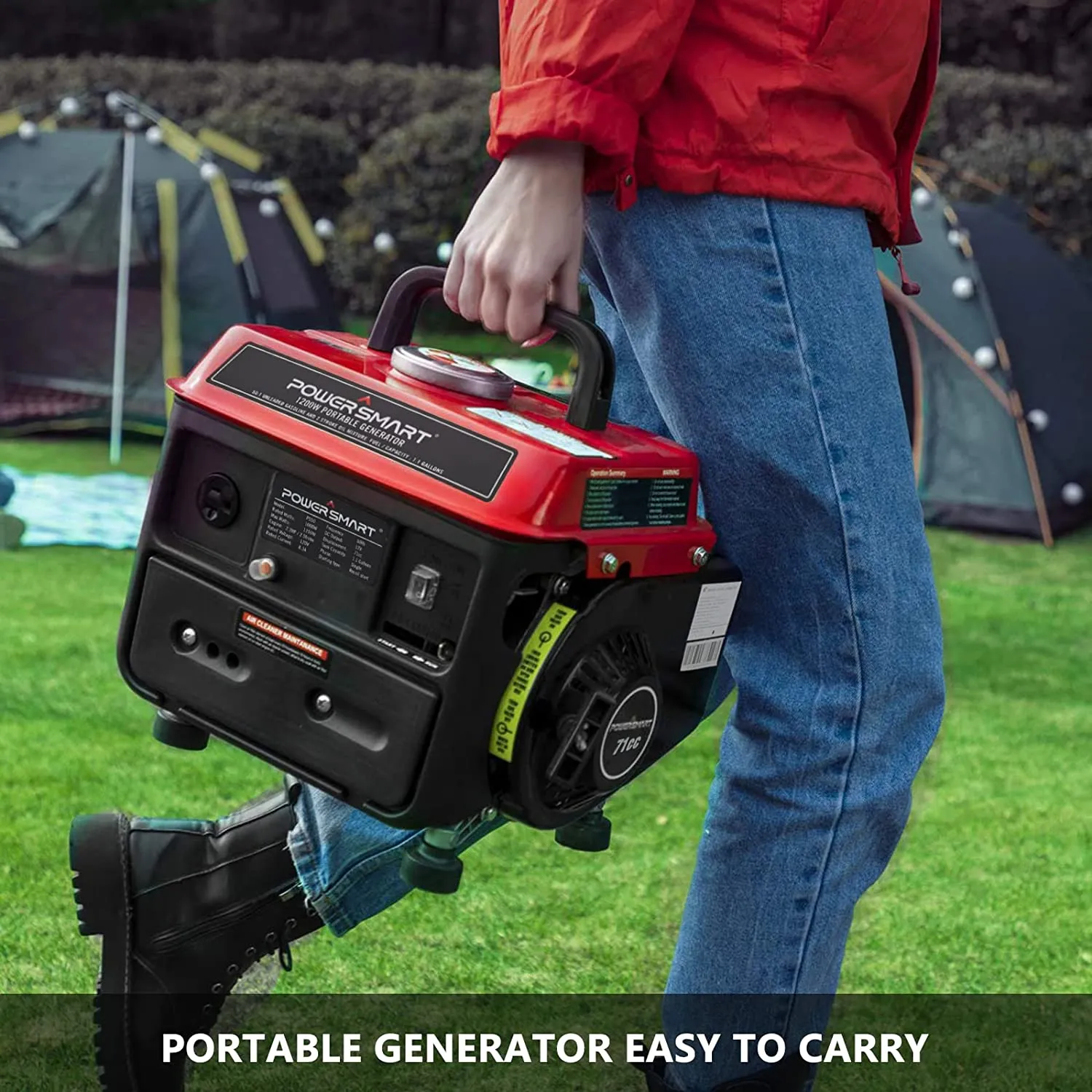 Powersmart PS50 Portable Generator 1000/1200W Gas 2 Stroke Recoil Start New