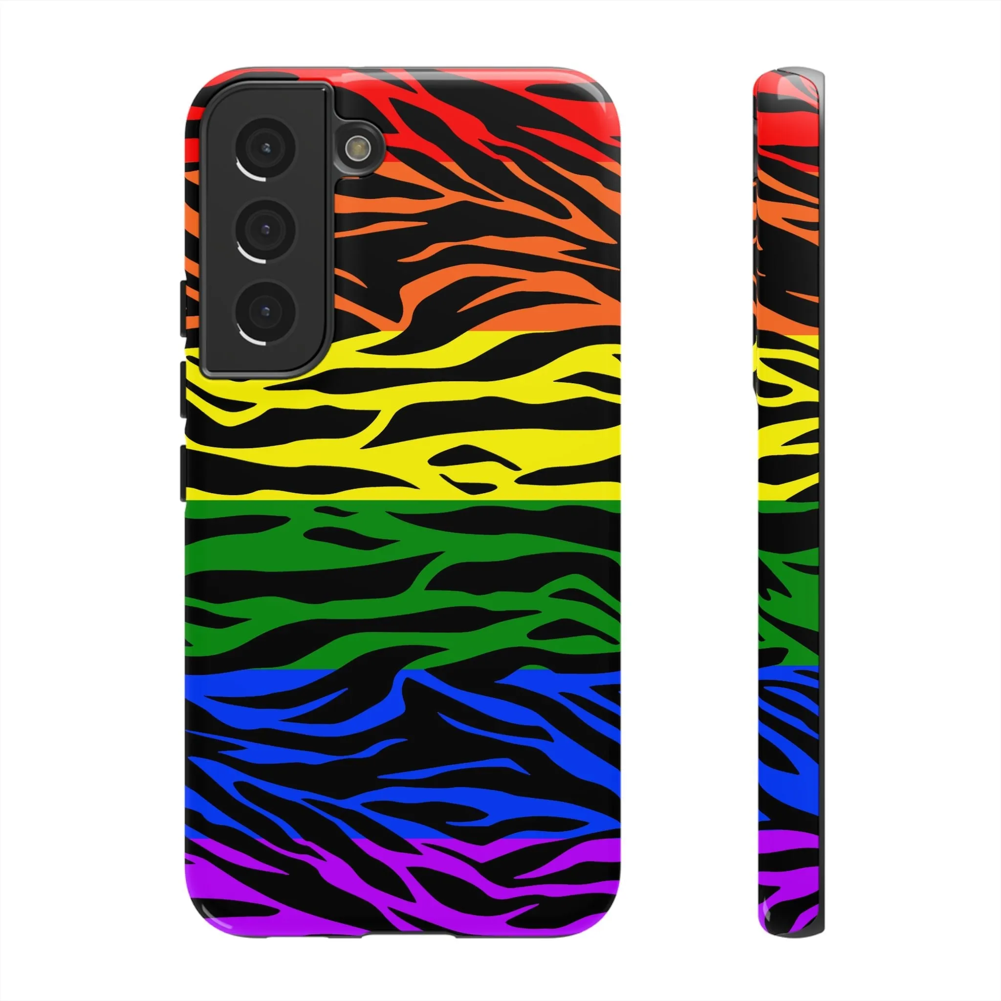 Pride LGBT Rainbow Discrete Tough Phone Case Tiger Print