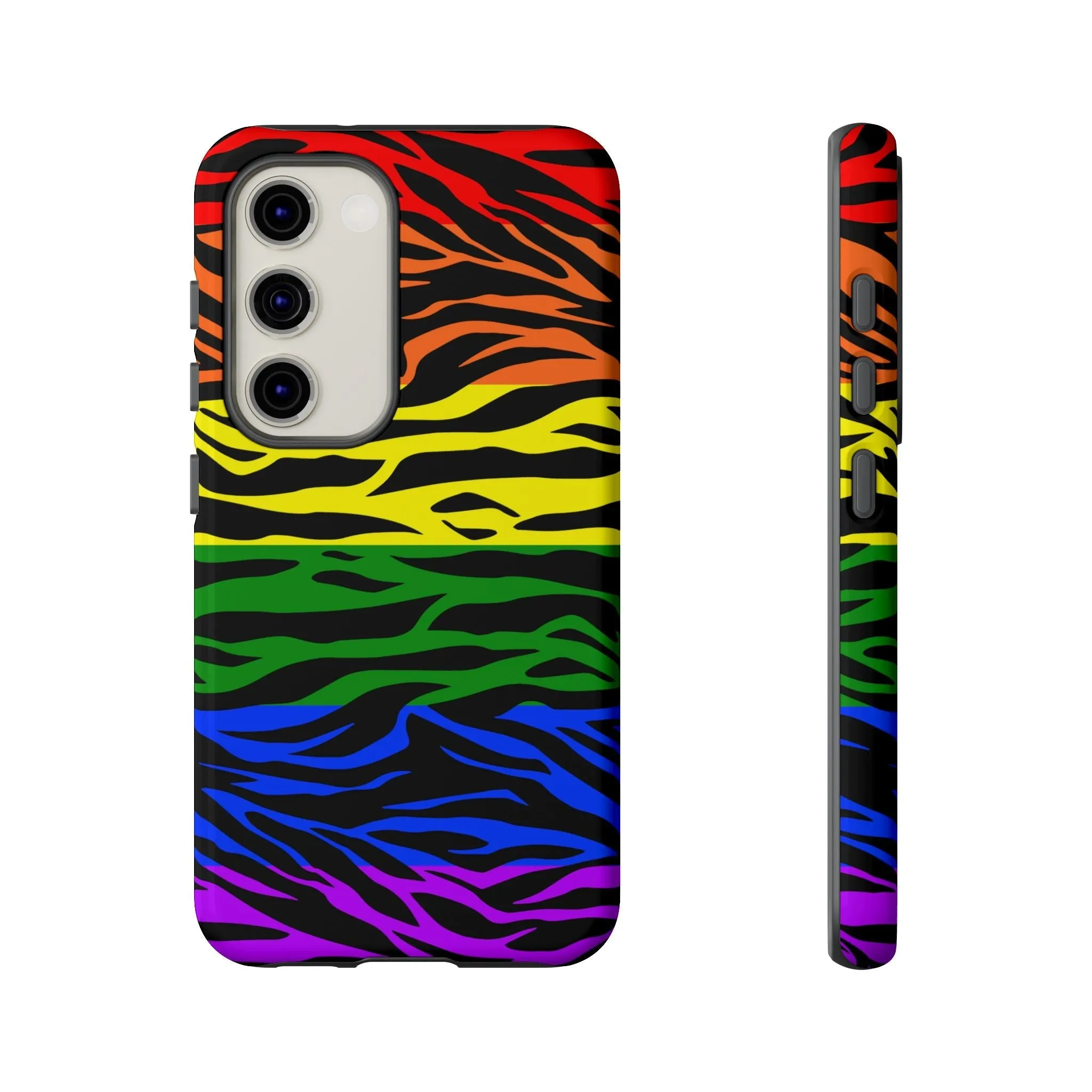 Pride LGBT Rainbow Discrete Tough Phone Case Tiger Print