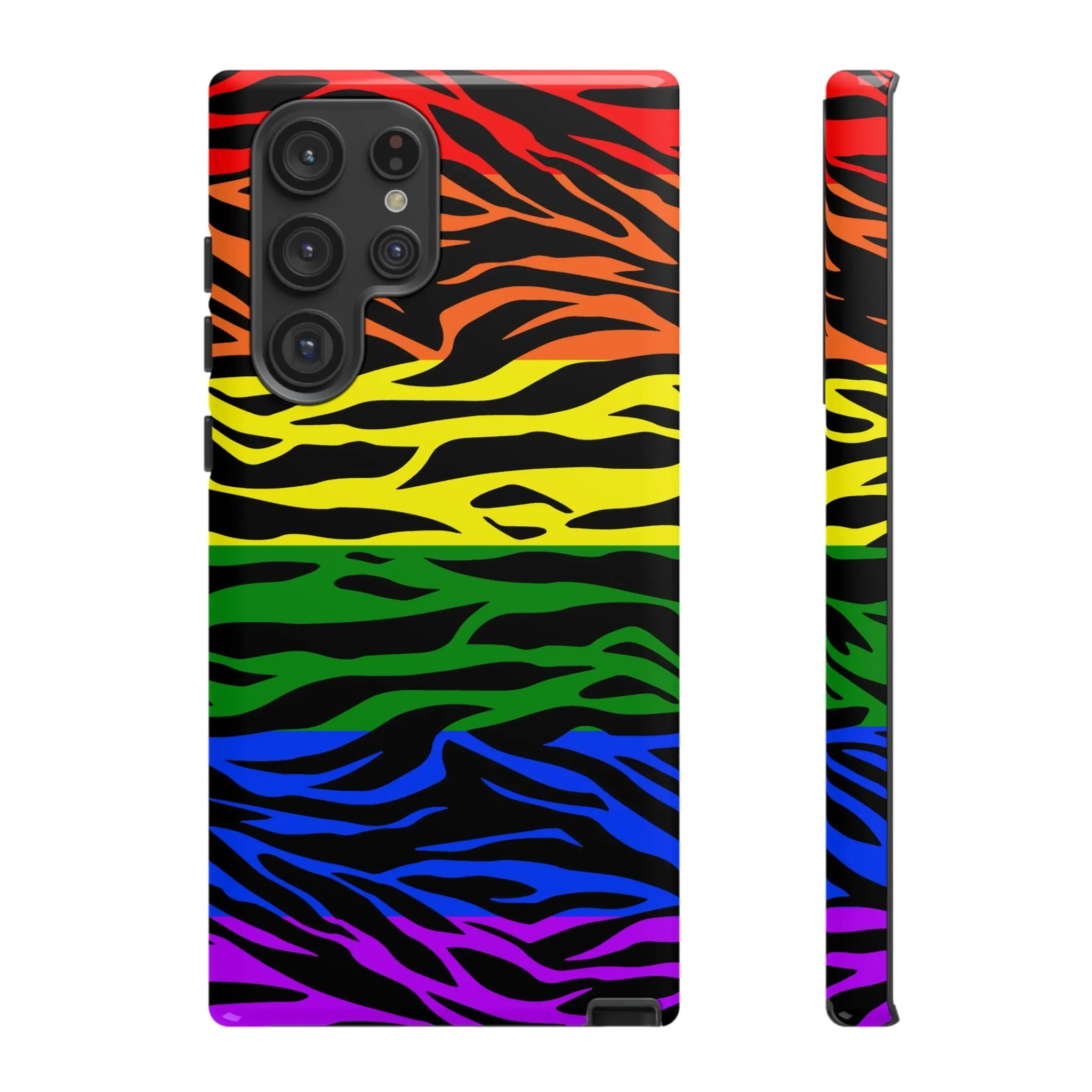 Pride LGBT Rainbow Discrete Tough Phone Case Tiger Print