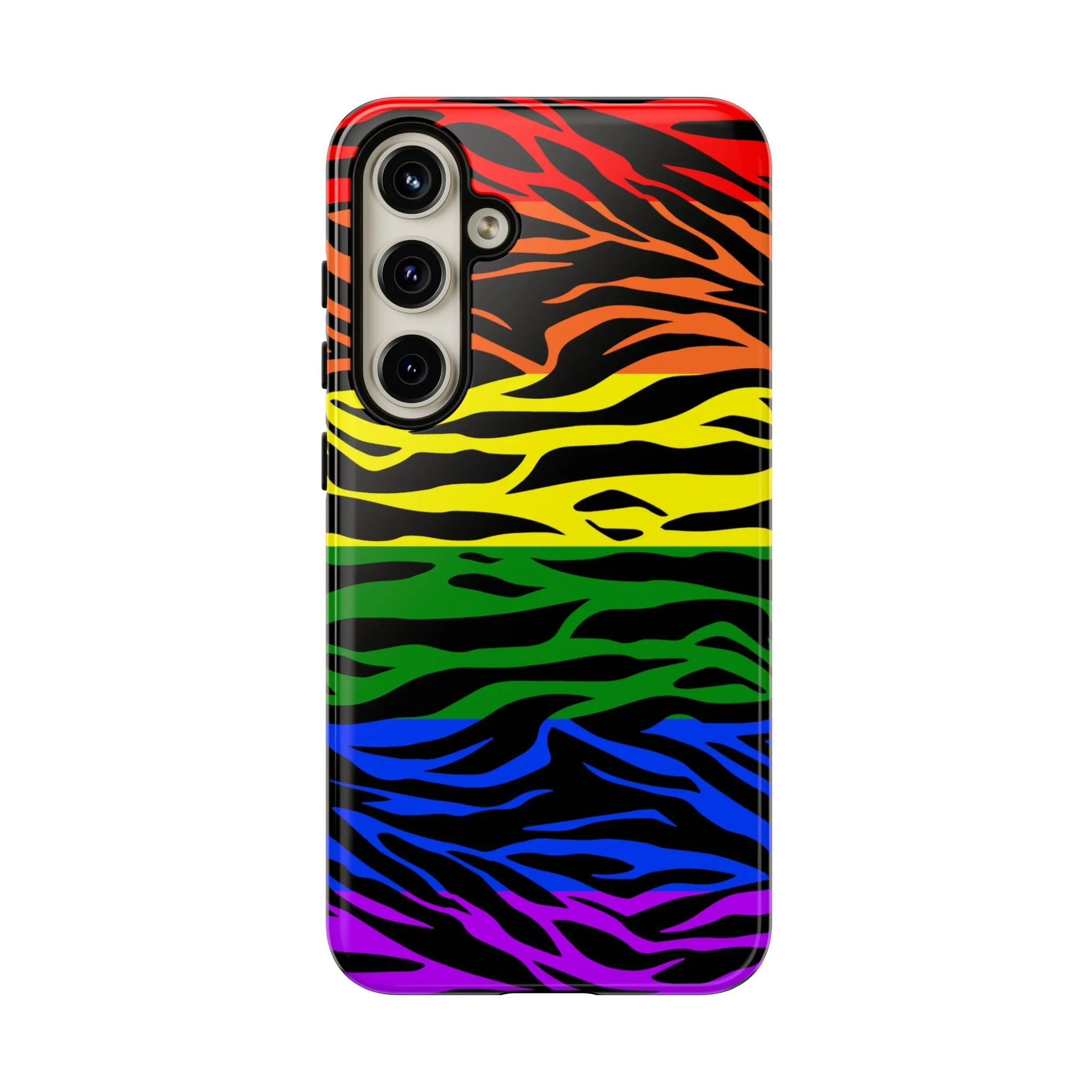 Pride LGBT Rainbow Discrete Tough Phone Case Tiger Print