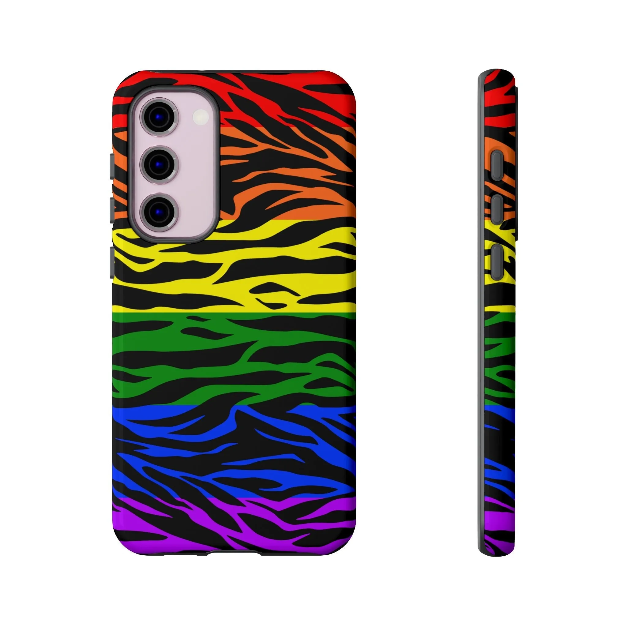 Pride LGBT Rainbow Discrete Tough Phone Case Tiger Print