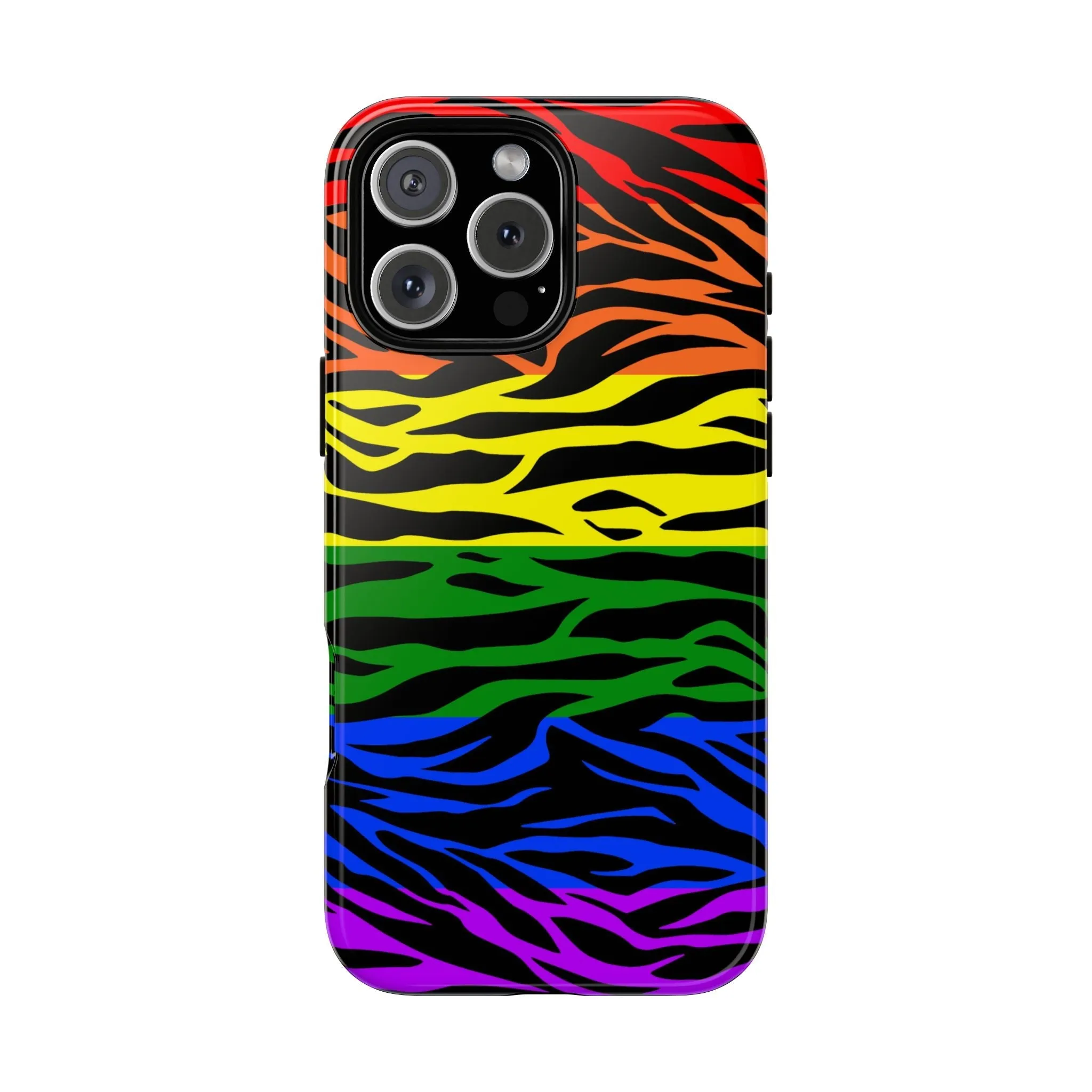 Pride LGBT Rainbow Discrete Tough Phone Case Tiger Print