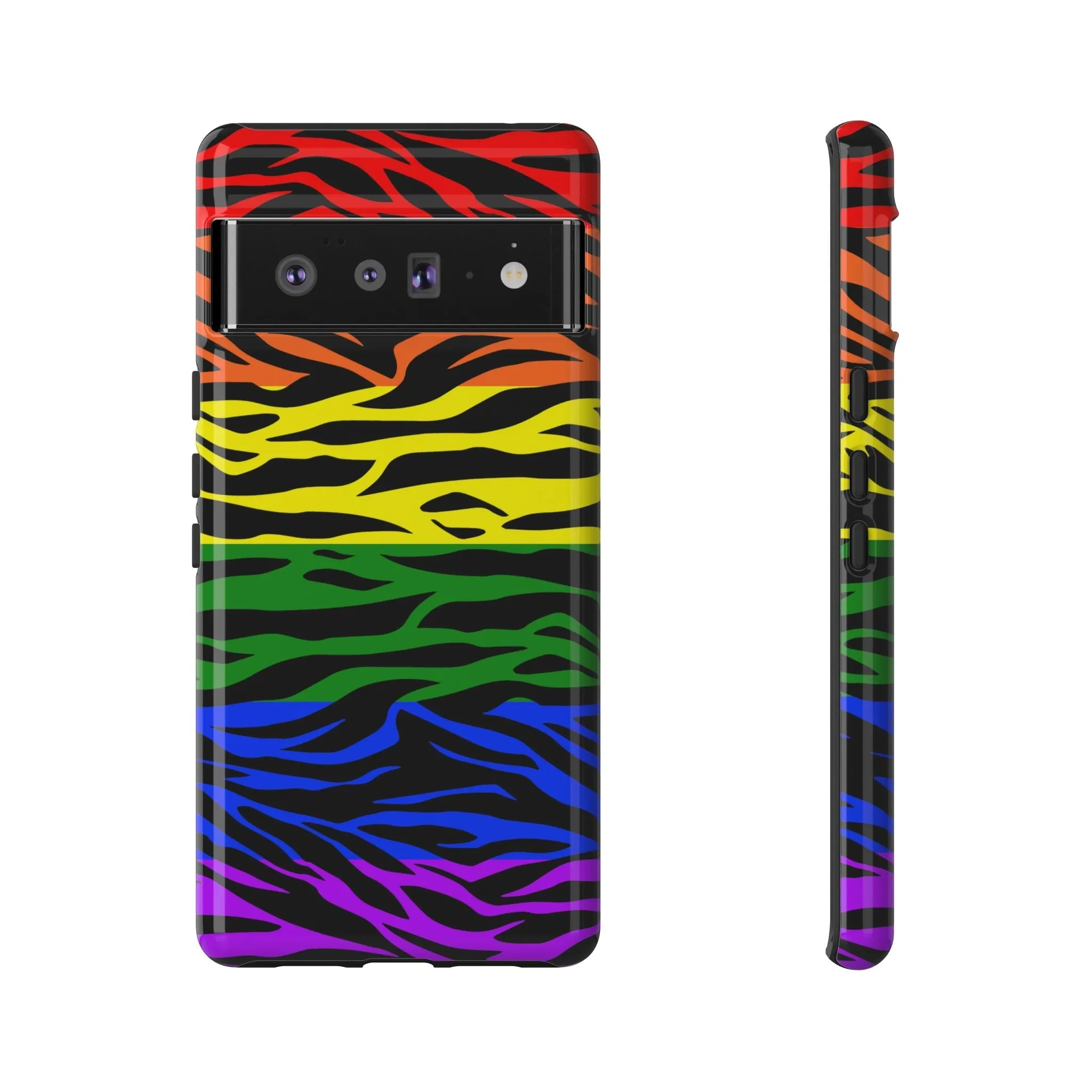 Pride LGBT Rainbow Discrete Tough Phone Case Tiger Print