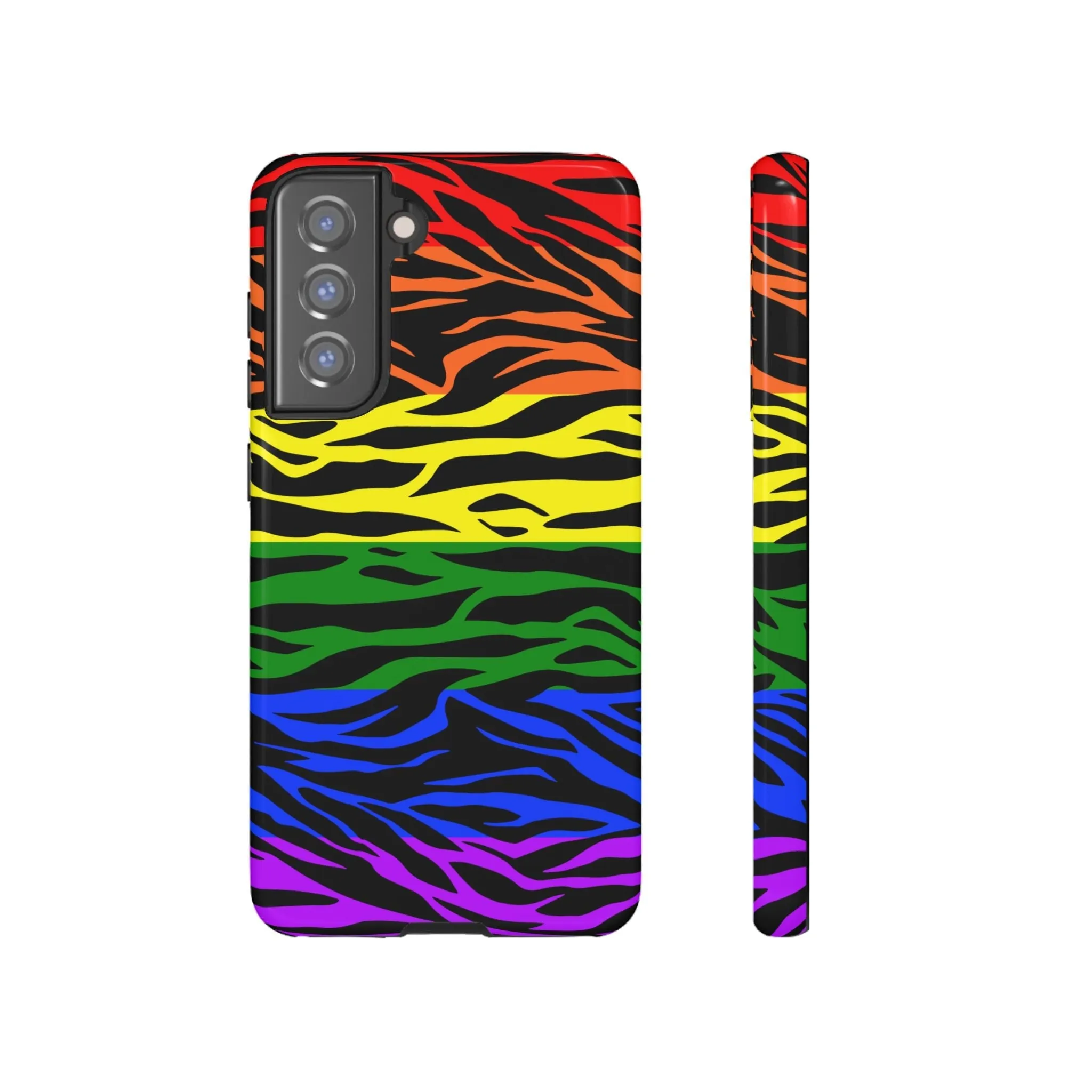 Pride LGBT Rainbow Discrete Tough Phone Case Tiger Print