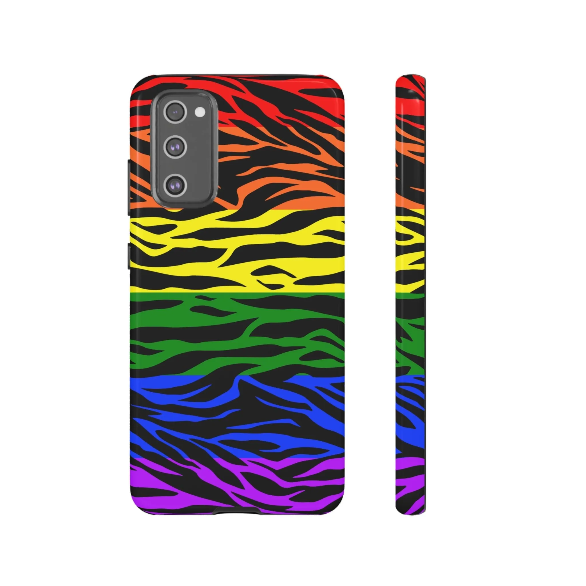 Pride LGBT Rainbow Discrete Tough Phone Case Tiger Print