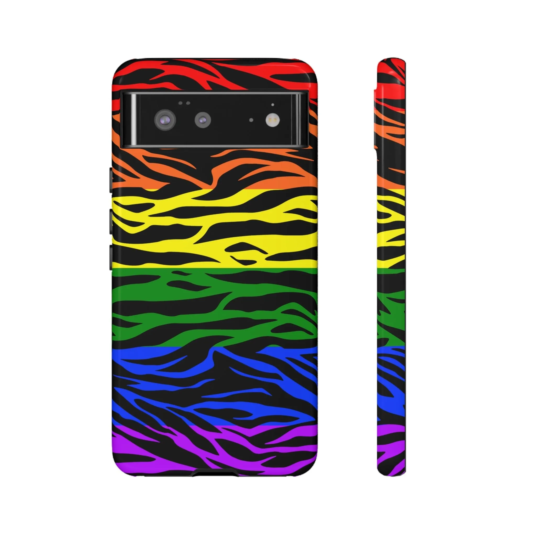 Pride LGBT Rainbow Discrete Tough Phone Case Tiger Print