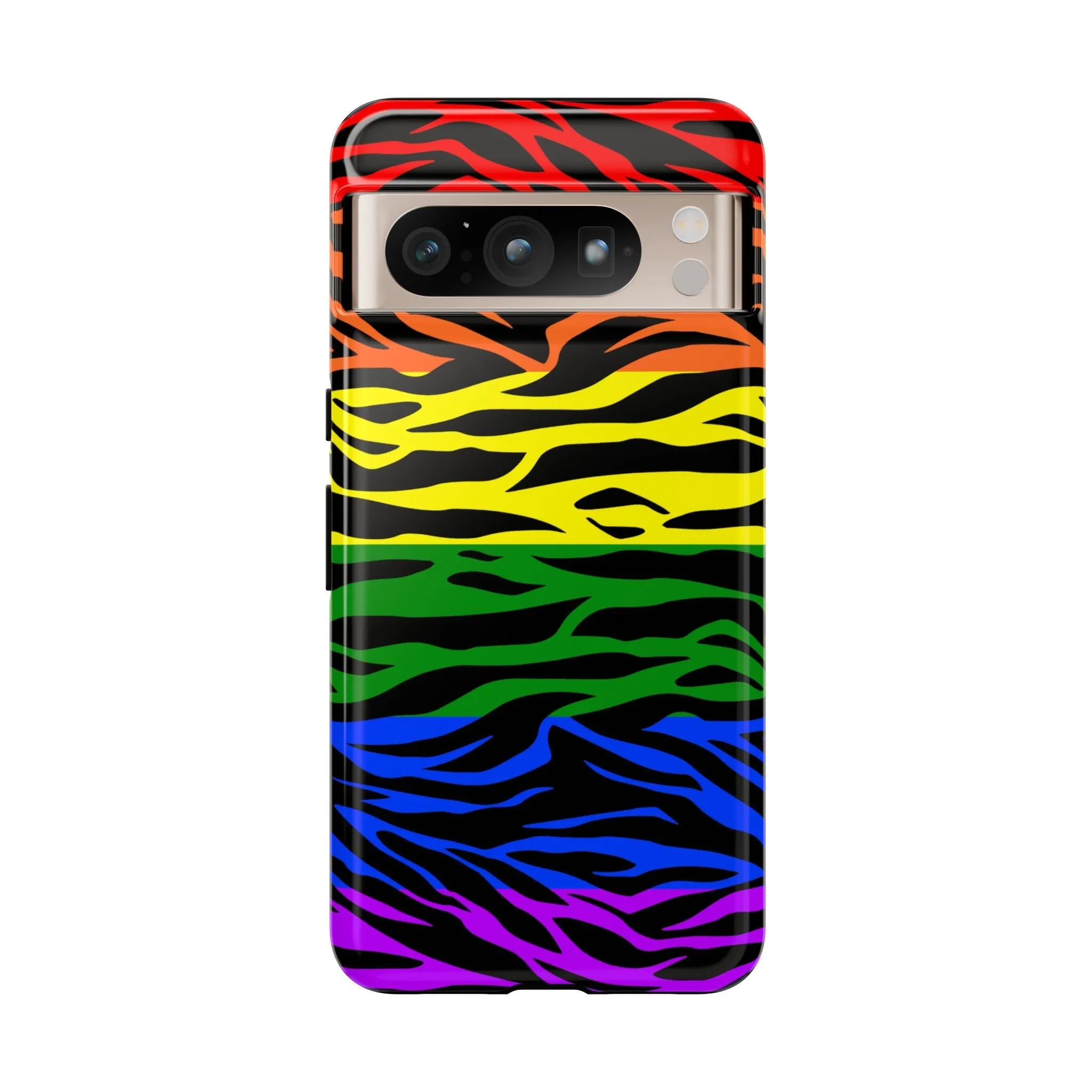 Pride LGBT Rainbow Discrete Tough Phone Case Tiger Print