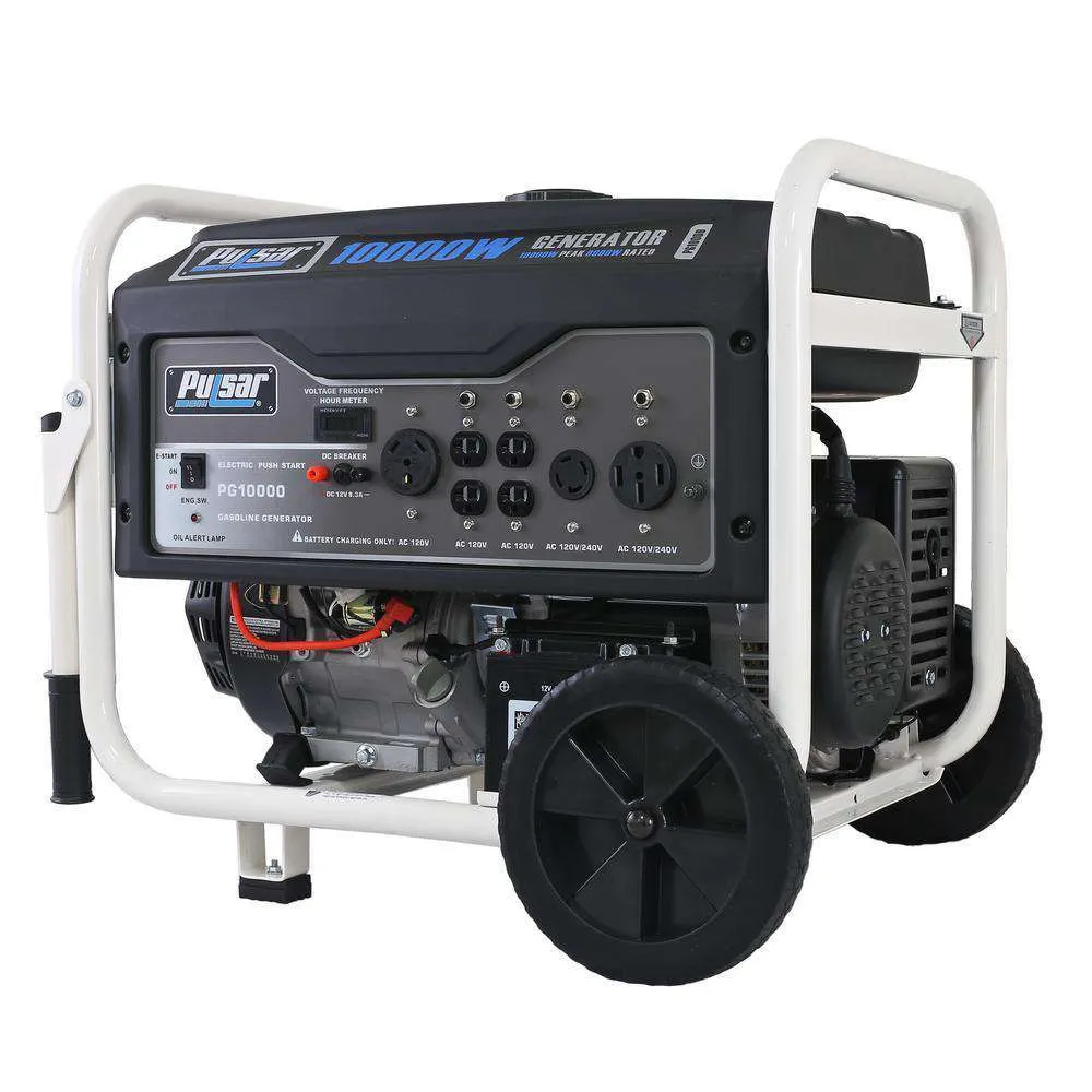 Pulsar PG10000 10000W/8000W Gas Electric Start Portable Generator New