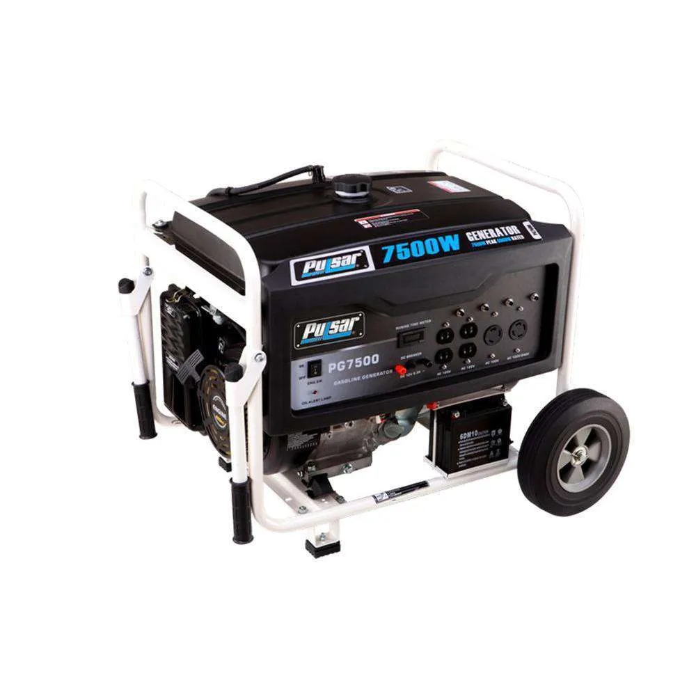 Pulsar PG7500 7500W/6000W Gas Electric Start Portable Generator New