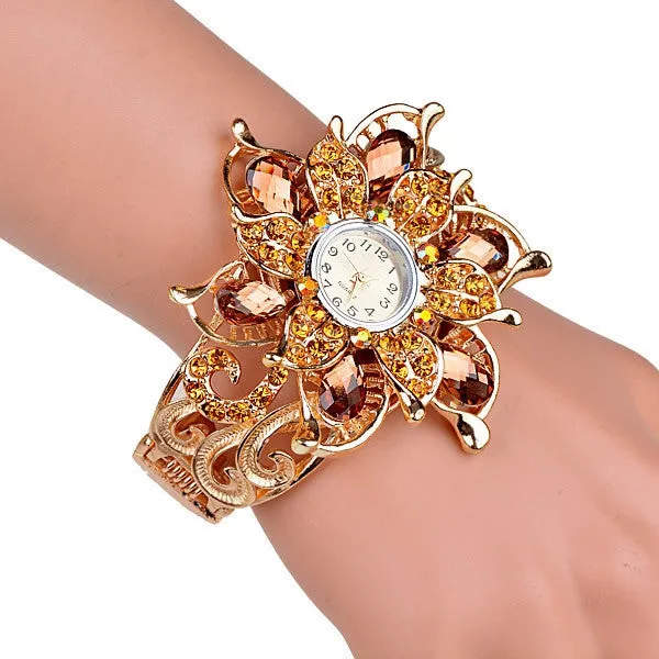 Quality crystal Women's Watches bracelet dress watch fashion ladies wristwatch Bangle watches