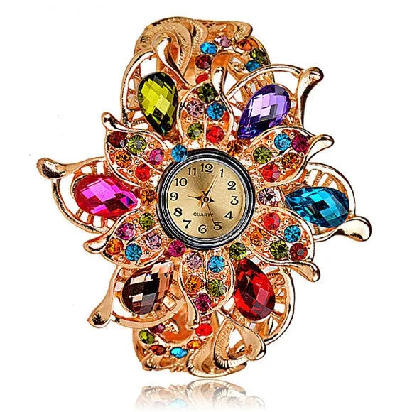 Quality crystal Women's Watches bracelet dress watch fashion ladies wristwatch Bangle watches