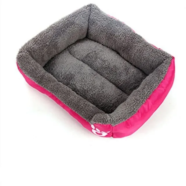 Rectangular Bed With Paw Design