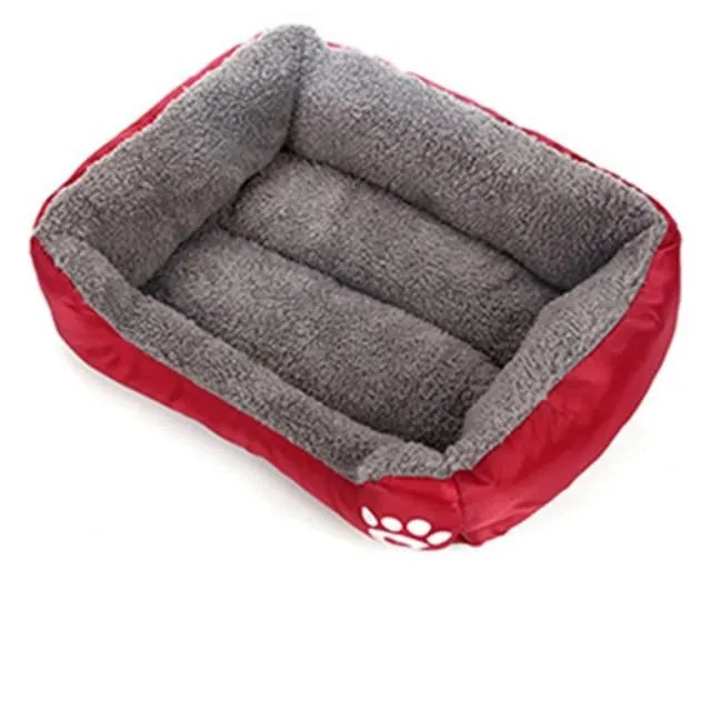 Rectangular Bed With Paw Design