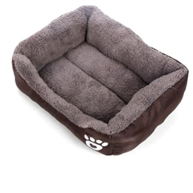 Rectangular Bed With Paw Design