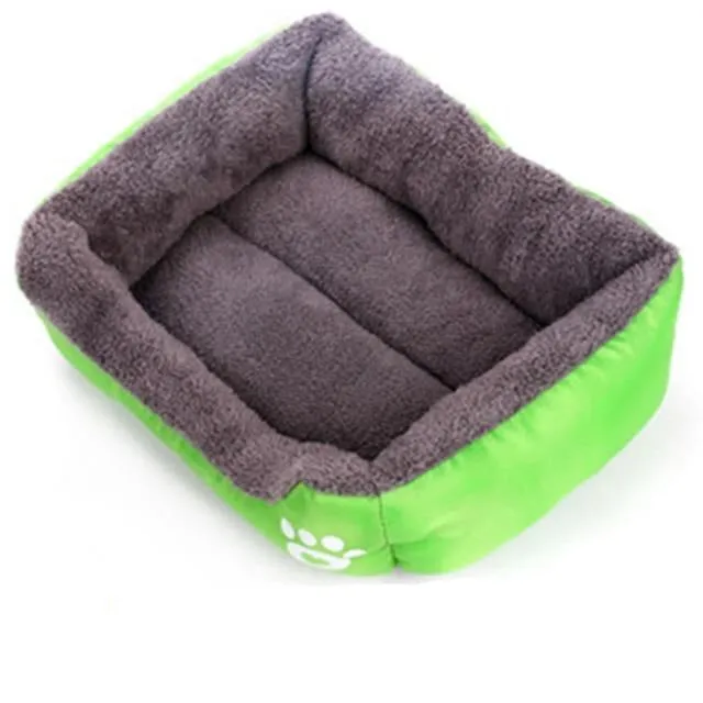 Rectangular Bed With Paw Design