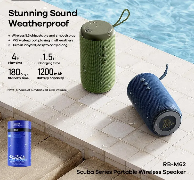 REMAX Portable Wireless Speaker | Stunning Sound Weatherproof