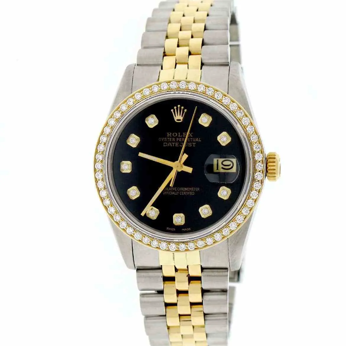 Rolex Datejust 2-Tone Gold/Steel 36MM Jubilee Watch  Diamond Dial &amp; Bezel TFJ-142508166